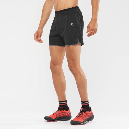 Black Salomon Sense Aero 5'' Men's Shorts | PH 56407U